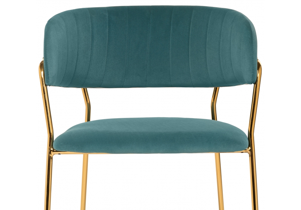 Стул Камелия зеленый/золото
